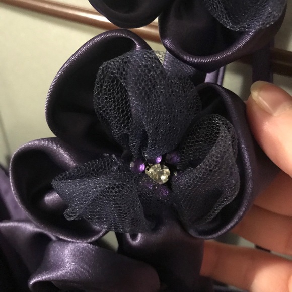 Short, purple, one strap dress - Picture 3 of 3